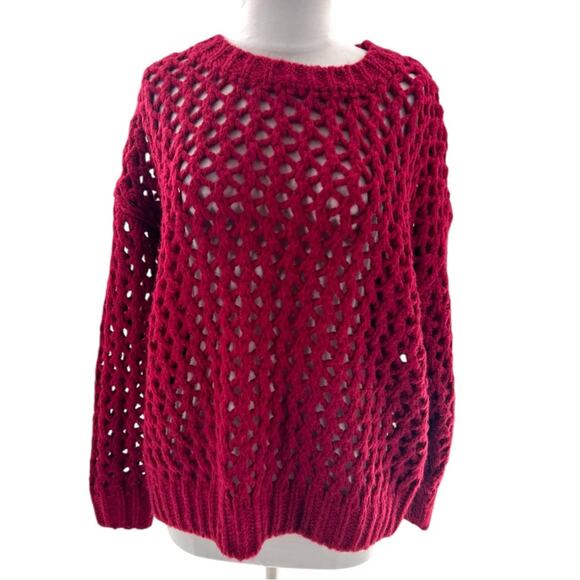 REISS Natalie open-knit wool-blend jumper sweater sz M - Picture 4 of 9